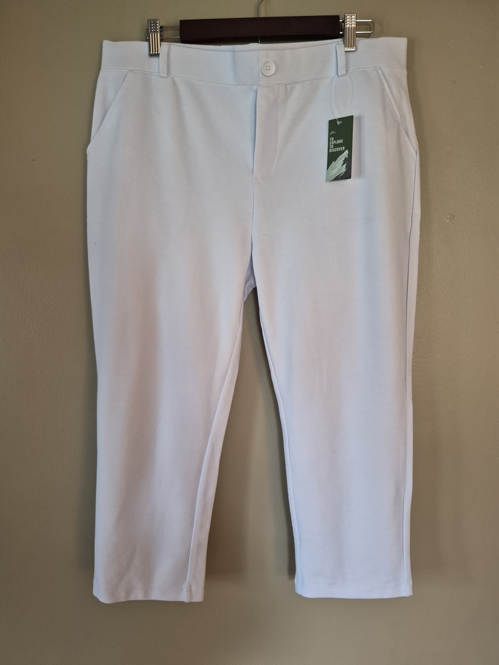 Willit Women's Straight Leg Pants in White Size 16 NWT